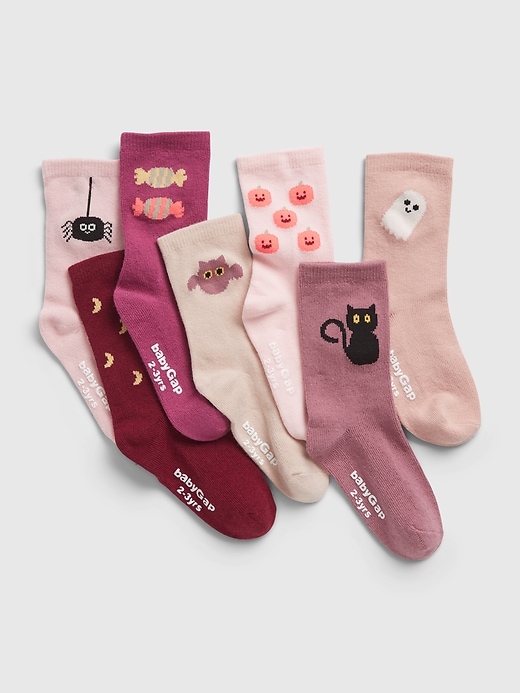 View large product image 1 of 1. Toddler Halloween Socks (7-Pack)