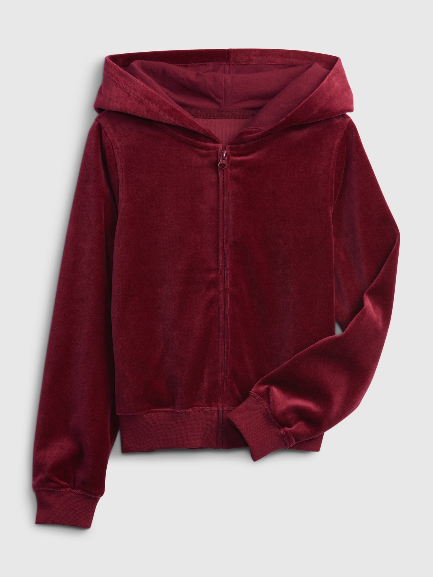 velour hooded jacket