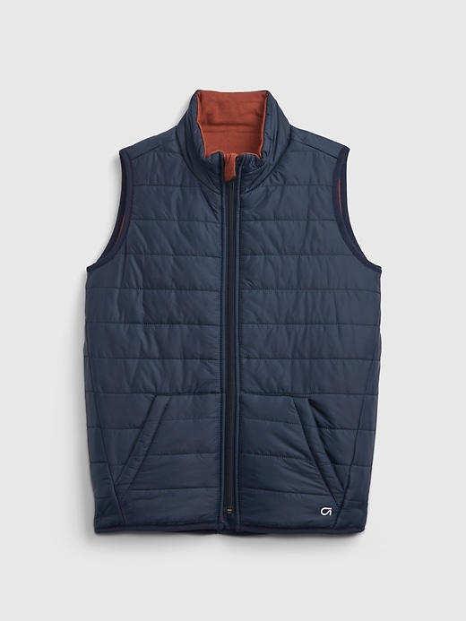 View large product image 1 of 1. GapFit Kids Recycled Nylon Fit Tech Reversible Vest