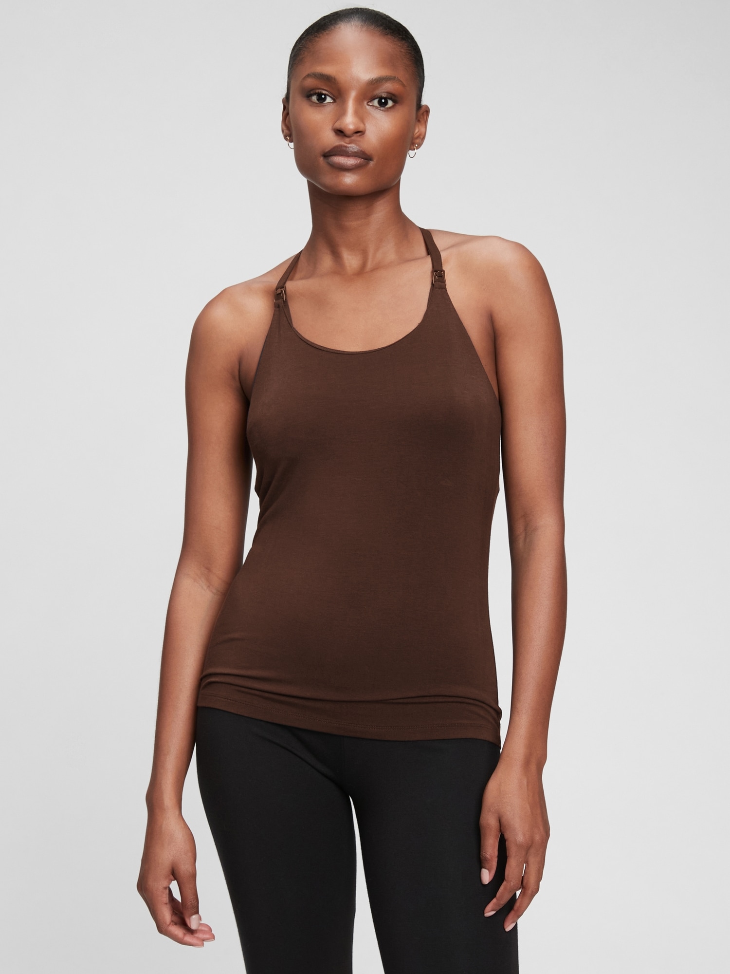 Gap Maternity Nursing Layering Cami In Espresso Brown