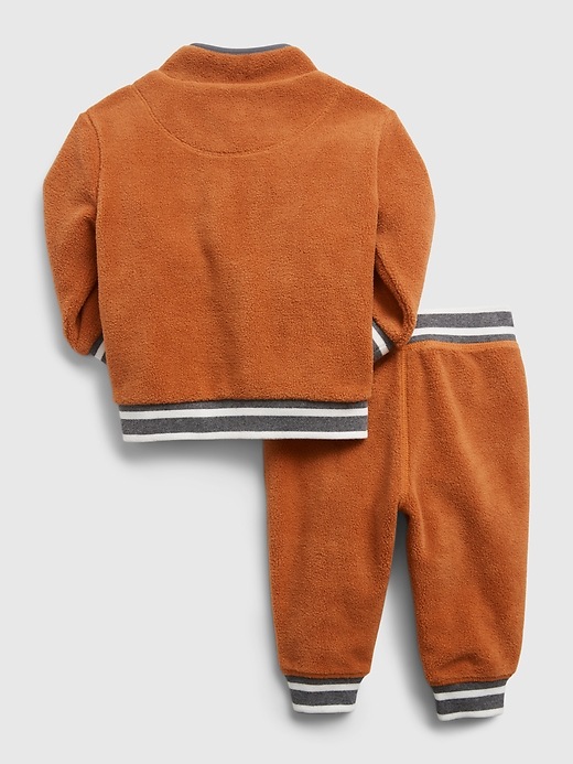 2 of 8 showing, with the color rusty of product Baby Sherpa Outfit Set