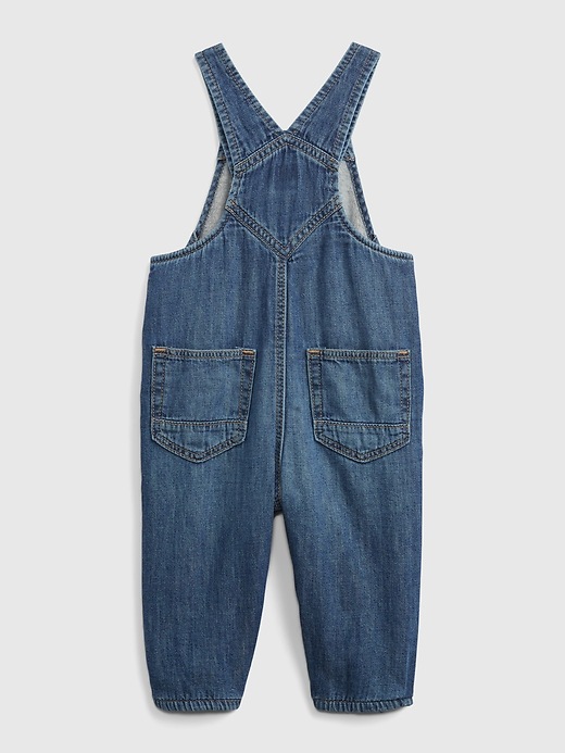 Image number 2 showing, Baby Lined Denim Overalls