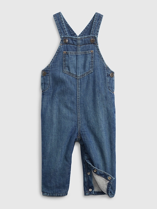 Image number 1 showing, Baby Lined Denim Overalls