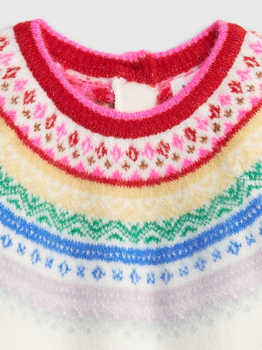 Image number 3 showing, Baby Fair Isle Rainbow Sweater