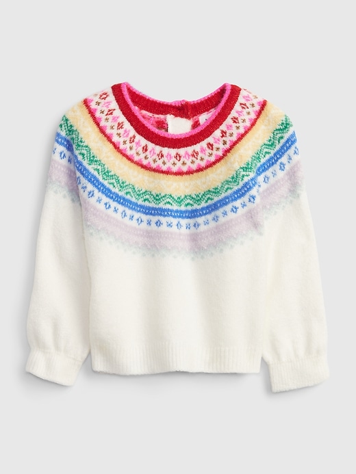 Image number 1 showing, Baby Fair Isle Rainbow Sweater