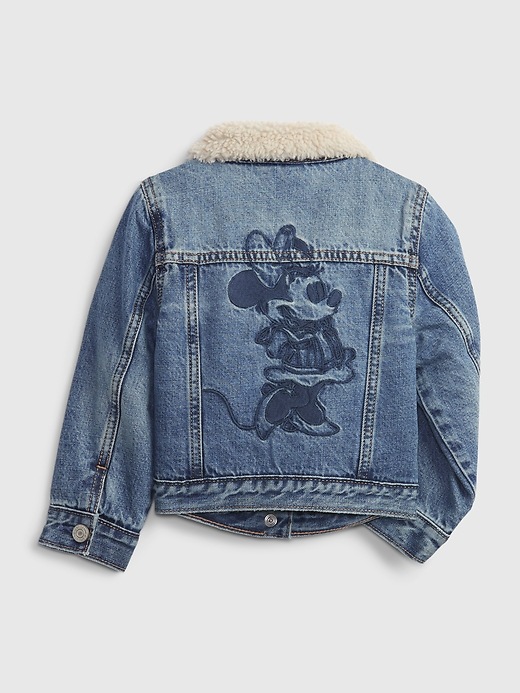 Image number 2 showing, babyGap &#124 Disney Minnie Mouse Sherpa Lined Denim Icon Jacket
