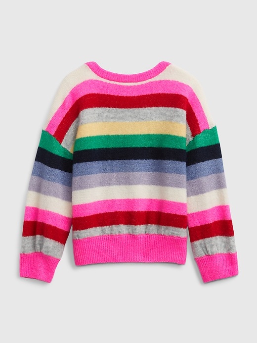 2 of 8 showing, with the color HAPPY STRIPE of product Toddler Stripe Sweater