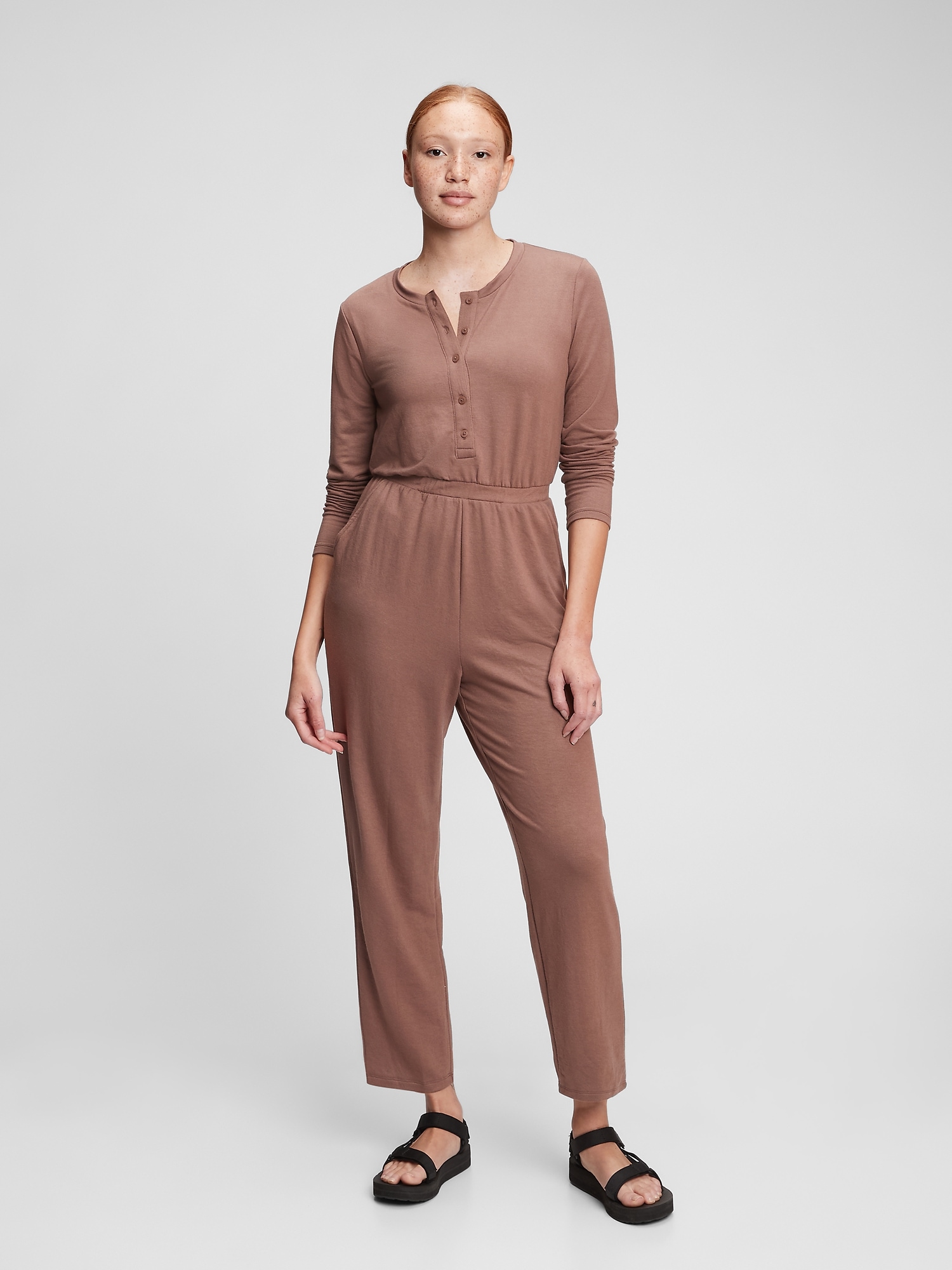 Henley Jumpsuit Gap