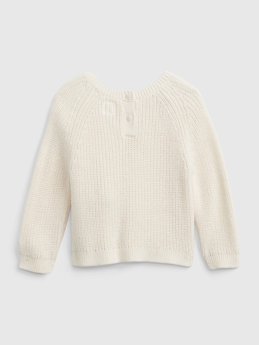 2 of 8 showing, with the color ivory frost of product Baby Patch Pocket Sweater