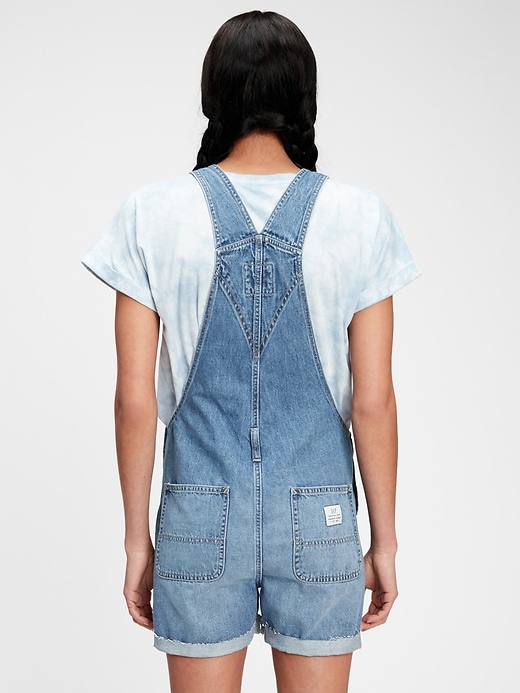2 of 8 showing, with the color light indigo of product Denim Shortalls with Washwell™