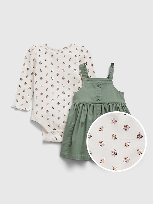 1 of 8 showing, with the color twig of product Baby Skirtall Outfit Set
