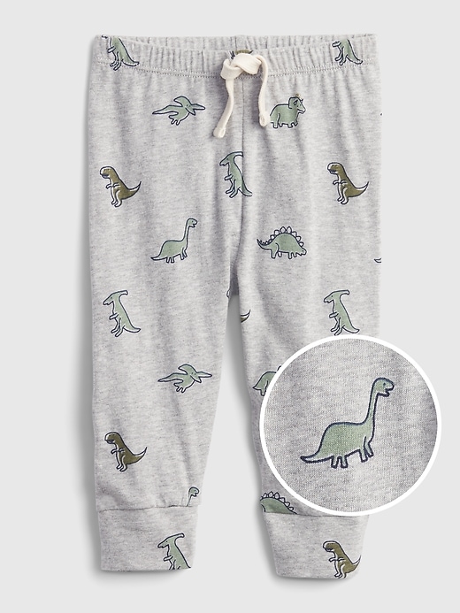 Image number 1 showing, Baby 100% Organic Cotton Dinosaur Mix and Match Pull-On Pants