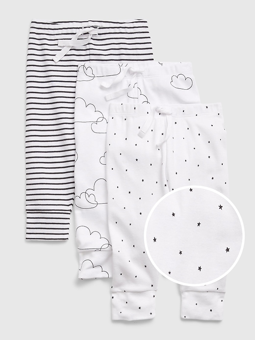 Image number 1 showing, Baby 100% Organic Cotton First Favorite Pull-On Pants (3-Pack)