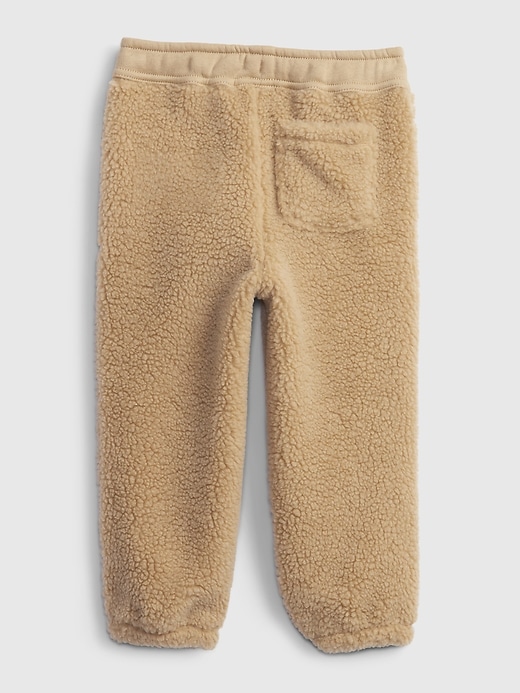 2 of 8 showing, with the color cargo khaki brown of product Toddler Sherpa Joggers