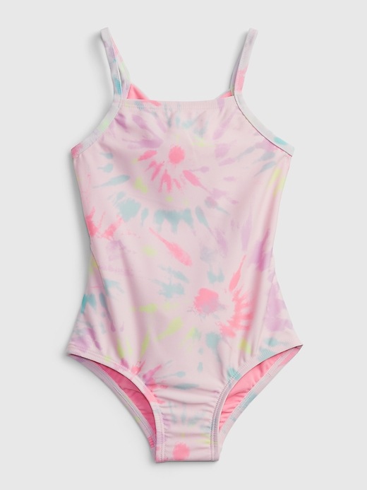 Image number 1 showing, Toddler Recycled Tie-Dye Swim One-Piece