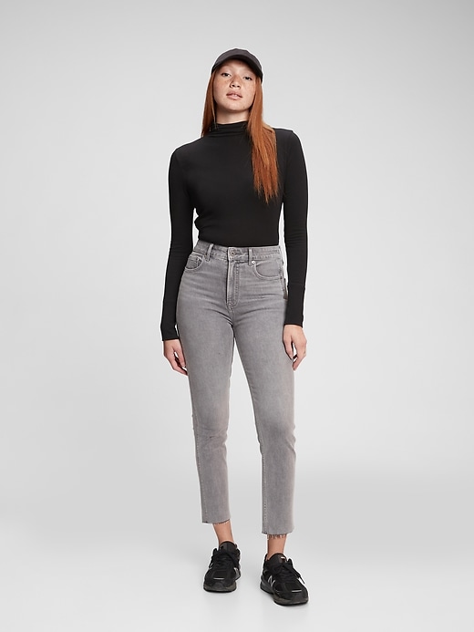 Sky High Rise Vintage Slim Jeans with Washwell