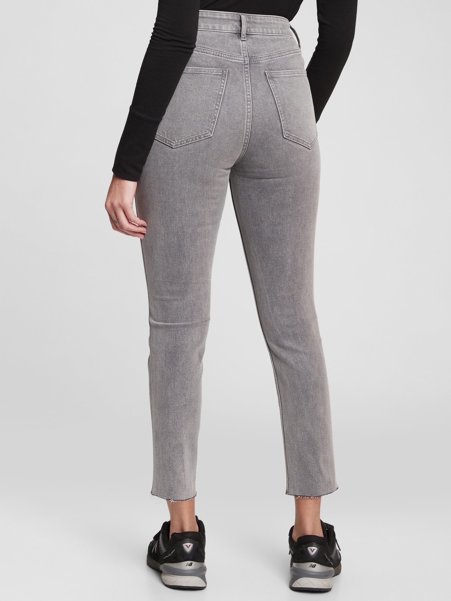 Gap Women's Sky High Vintage Slim Jeans with Washwell Sky Grey Petite Size 25
