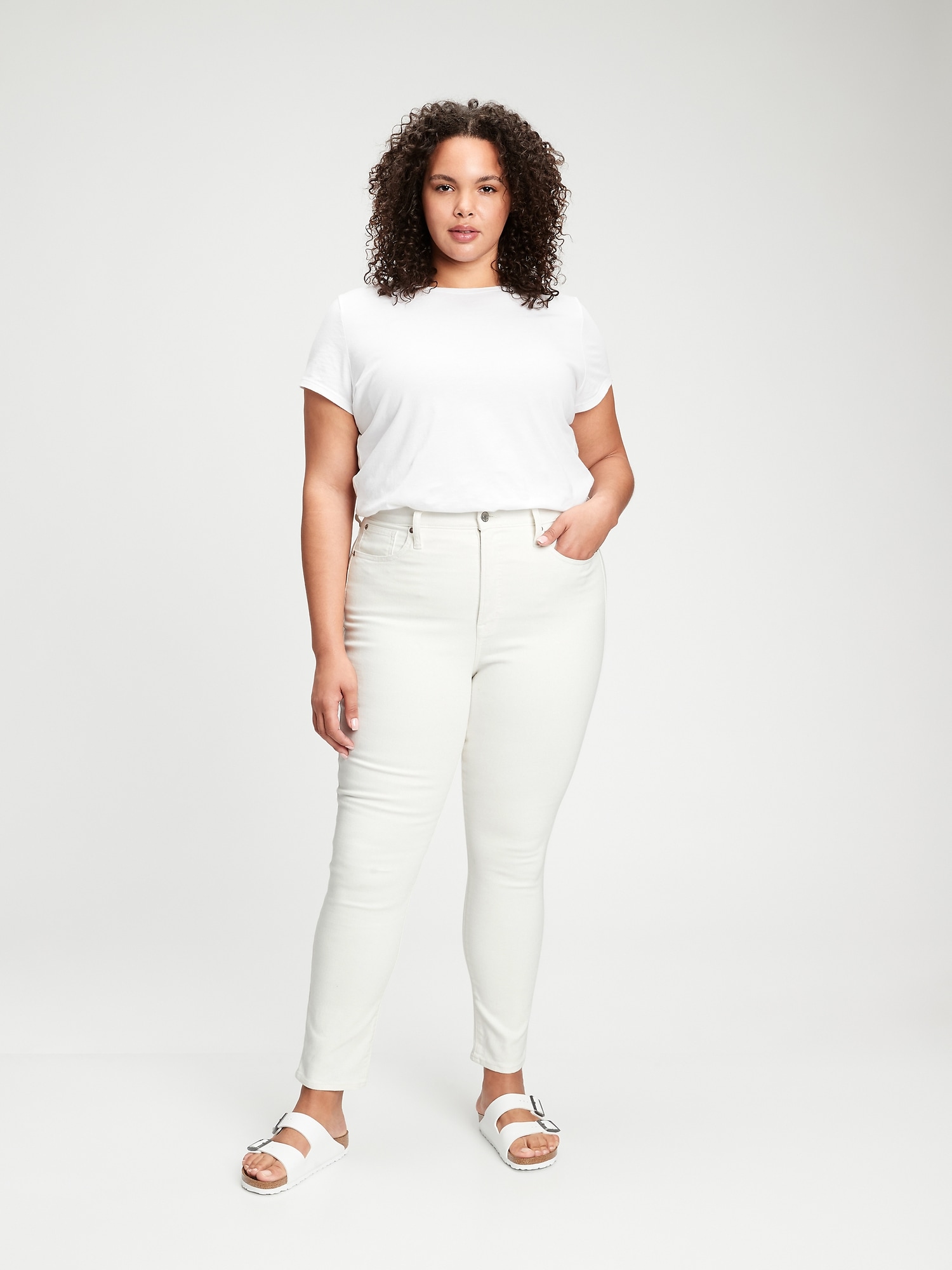 high rise true skinny jeans with washwell