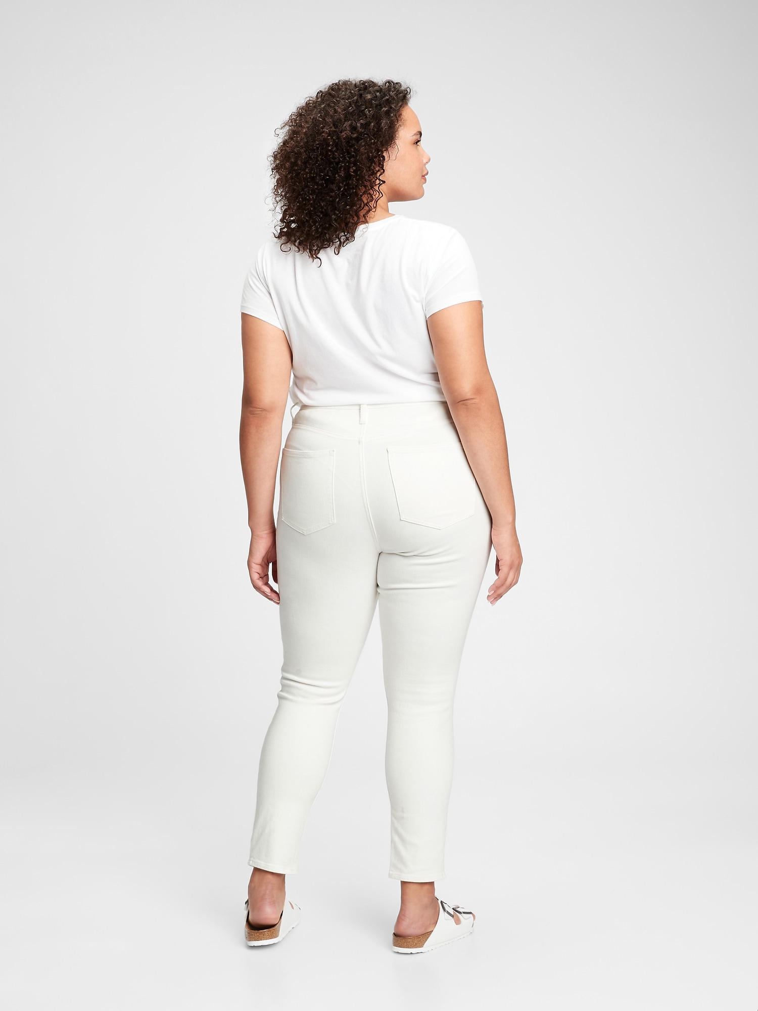 high rise true skinny jeans with washwell