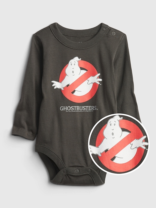 1 of 8 showing, with the color soft black of product Baby Graphic Bodysuit