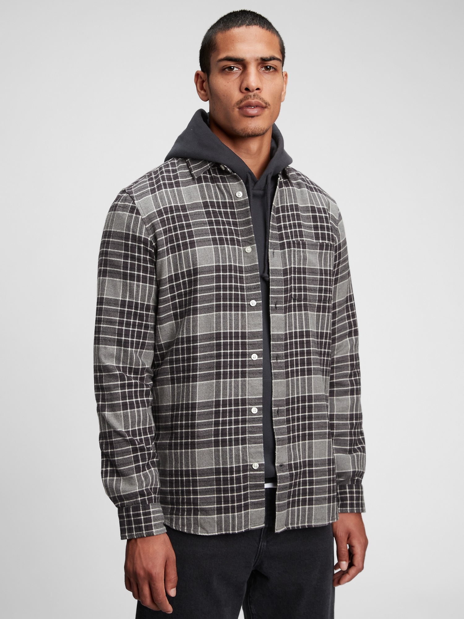 Organic Cotton Midweight Flannel Shirt 