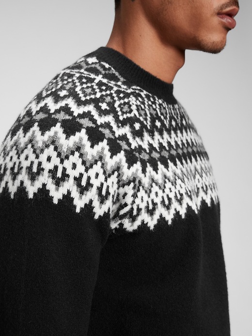 Image number 4 showing, Recycled Fair Isle Crewneck Sweater