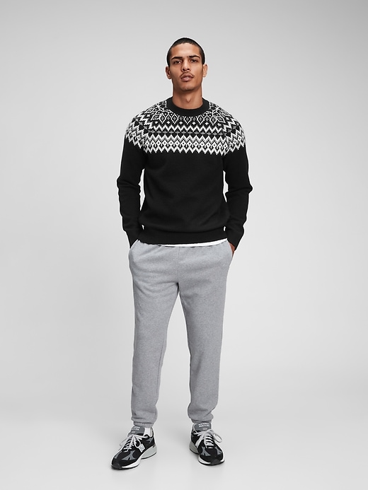 Image number 1 showing, Recycled Fair Isle Crewneck Sweater
