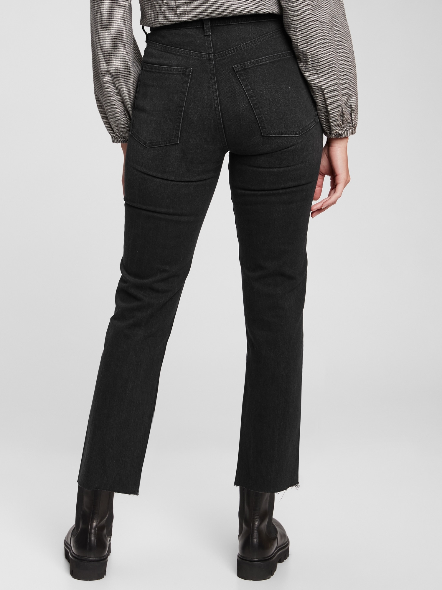 Sky High Rise Cheeky Straight Jeans 
