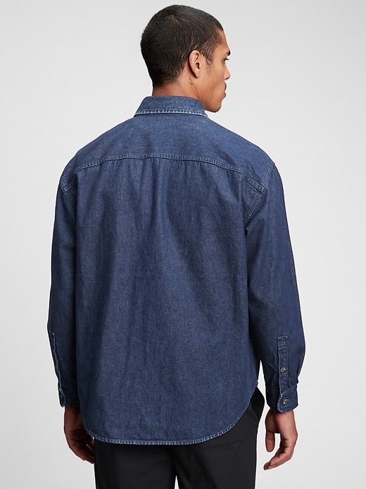 Image number 2 showing, Denim Shirt Jacket
