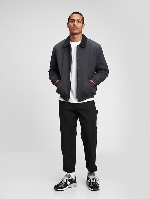 1 of 8 showing, with the color true black of product Utility Carpenter Pants