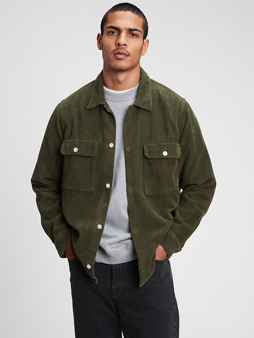 View large product image 1 of 1. Corduroy Shirt Jacket