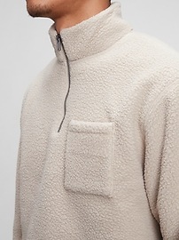 100% Recycled Polyester Sherpa Half-Zip Sweatshirt
