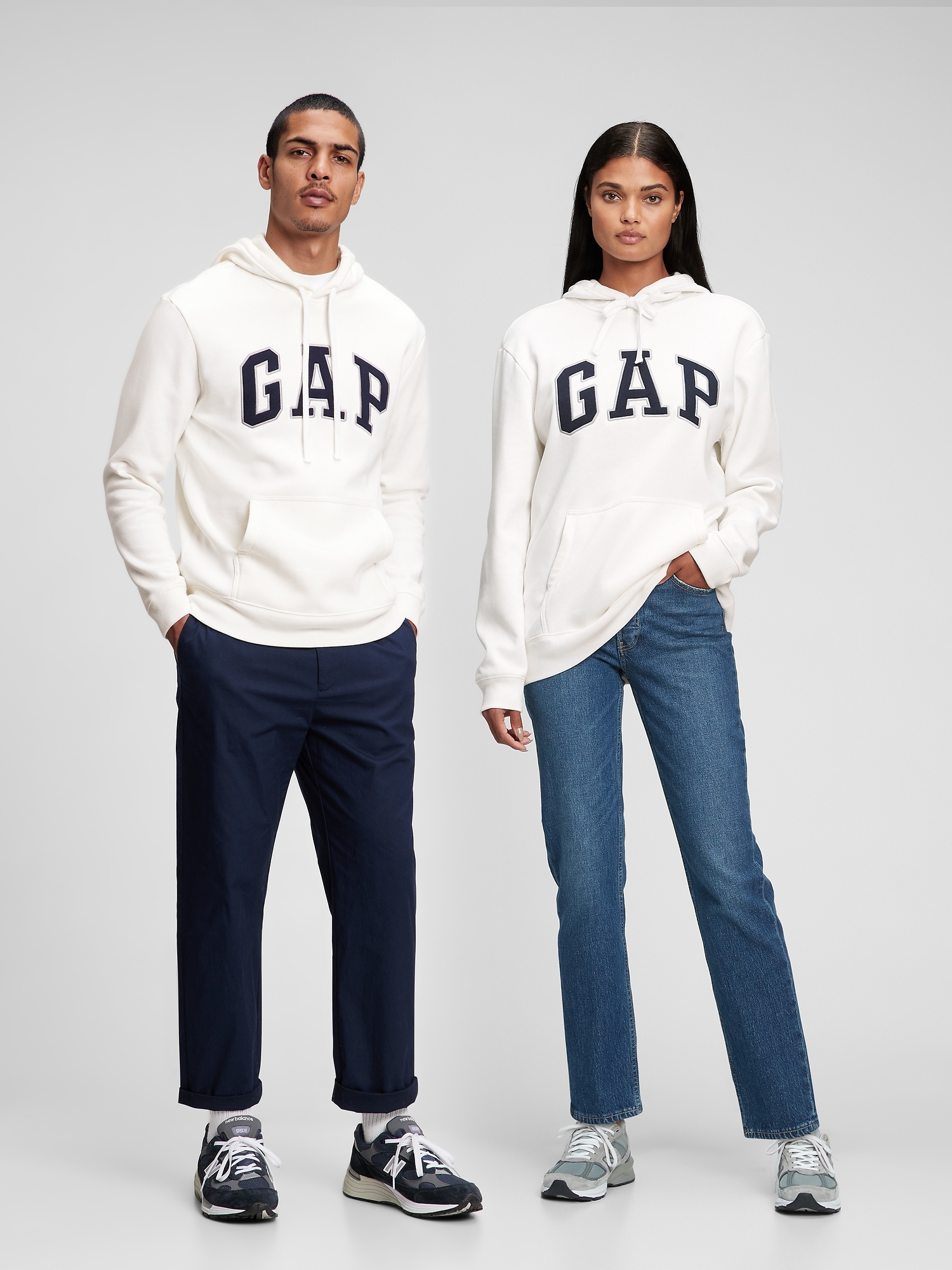 Gap Arch Logo Hoodie white. 1