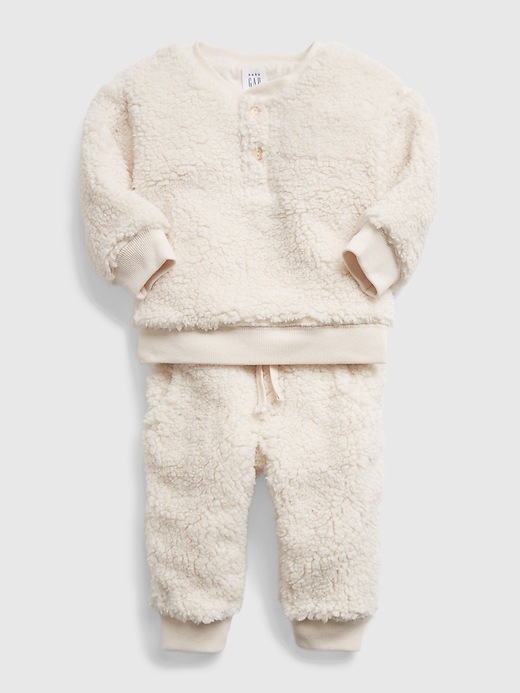 Image number 3 showing, Baby Sherpa Henley 2-Piece Outfit Set