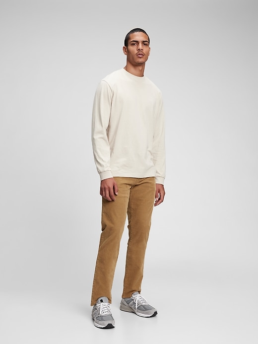 Image number 1 showing, Corduroy Slim Straight Pants with Washwell&#153