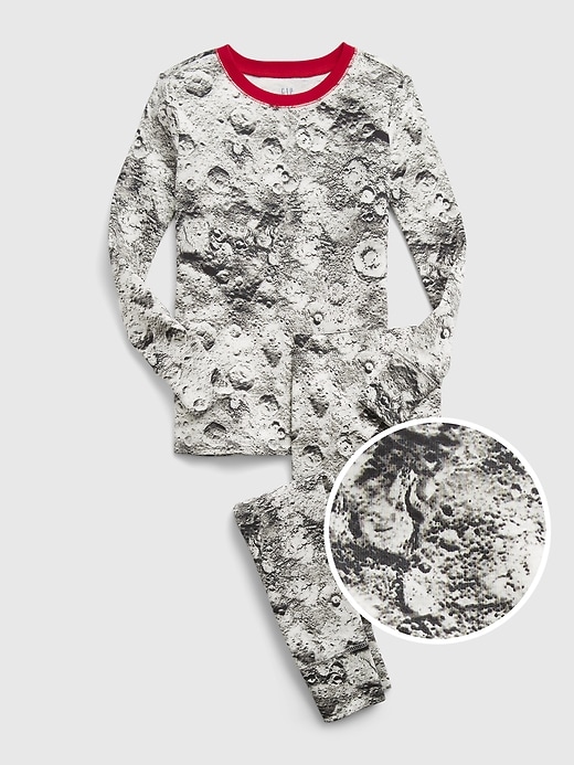 Kids Organic Cotton Moon Print PJ Set