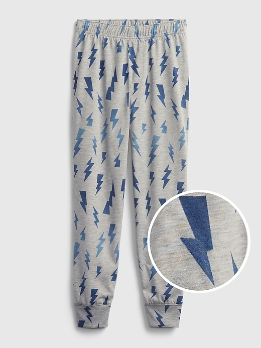Image number 1 showing, Kids 100% Recycled Graphic Print PJ Joggers