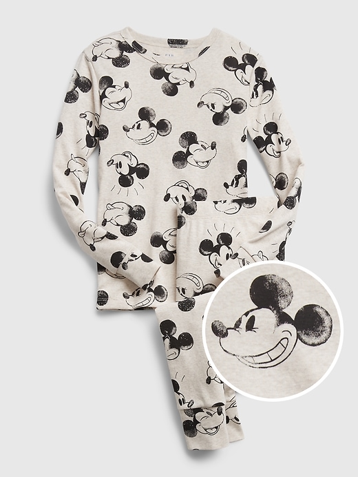 Image number 1 showing, GapKids &#124 Disney Mickey Mouse 100% Organic Cotton Print PJ Set