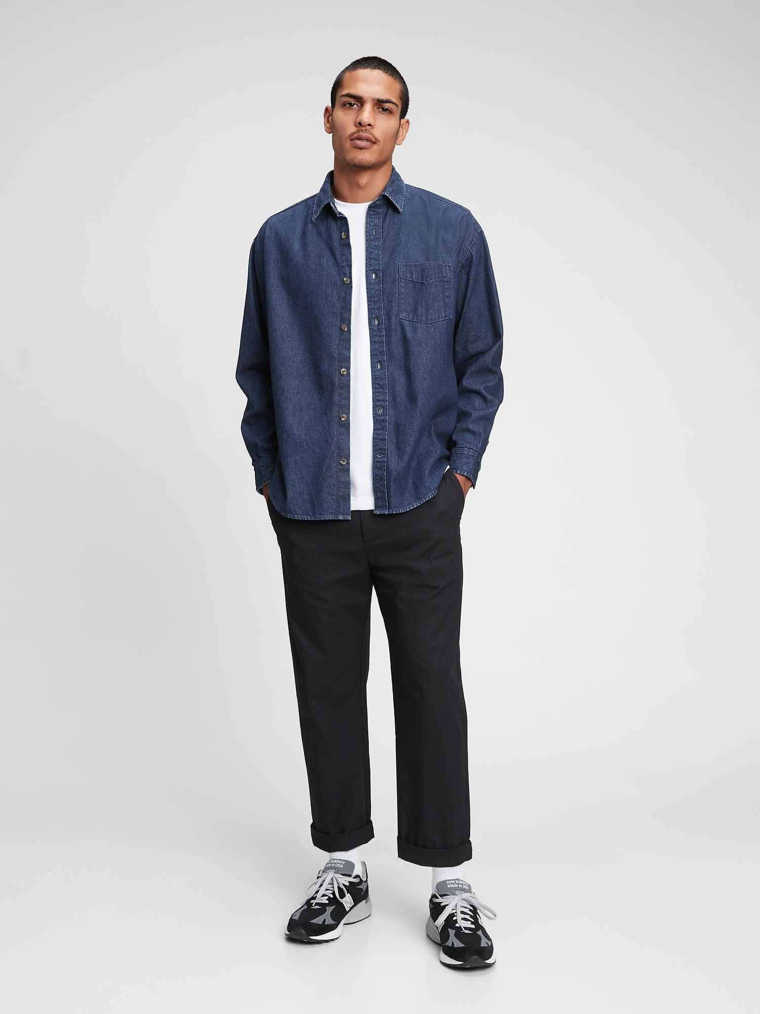 Oversized Denim Shirt Jacket | Gap