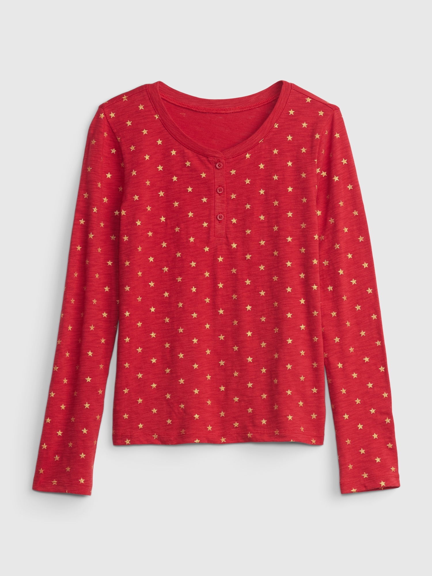 Kids Scoop Neck Henley TShirt Gap