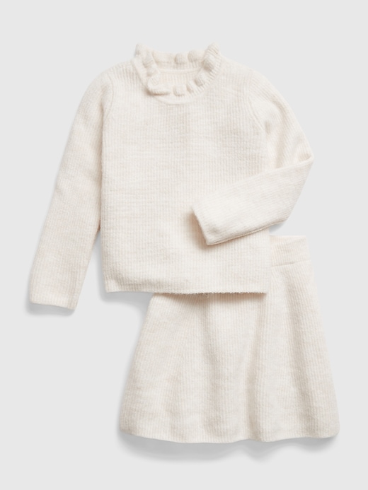 Image number 1 showing, Toddler Ribbed-Knit Ruffle Sweater Outfit Set