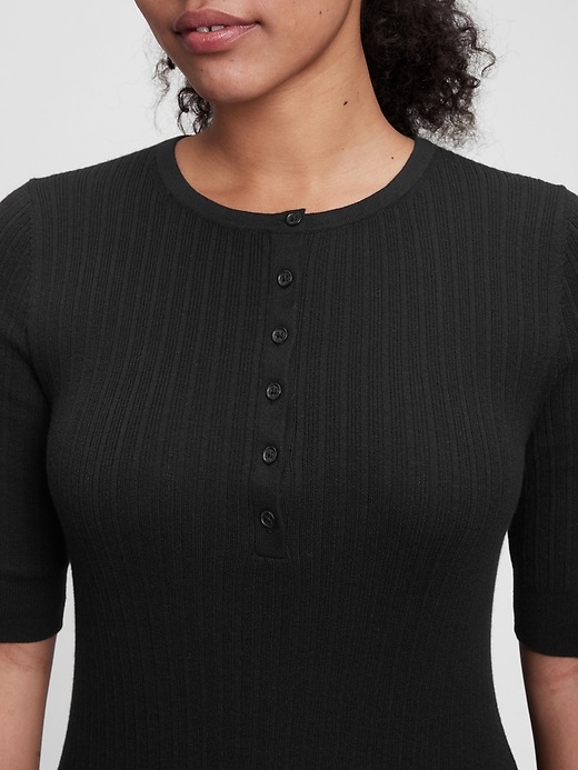 Image number 3 showing, Sweater Henley Dress