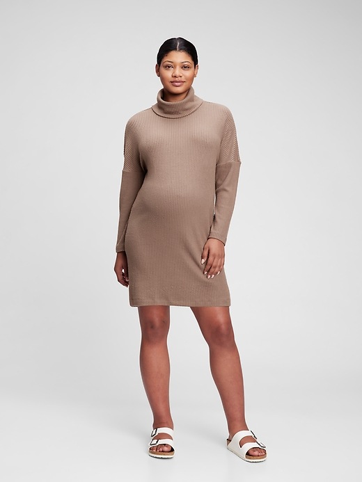 Image number 3 showing, Maternity Cozy Ribbed Dress