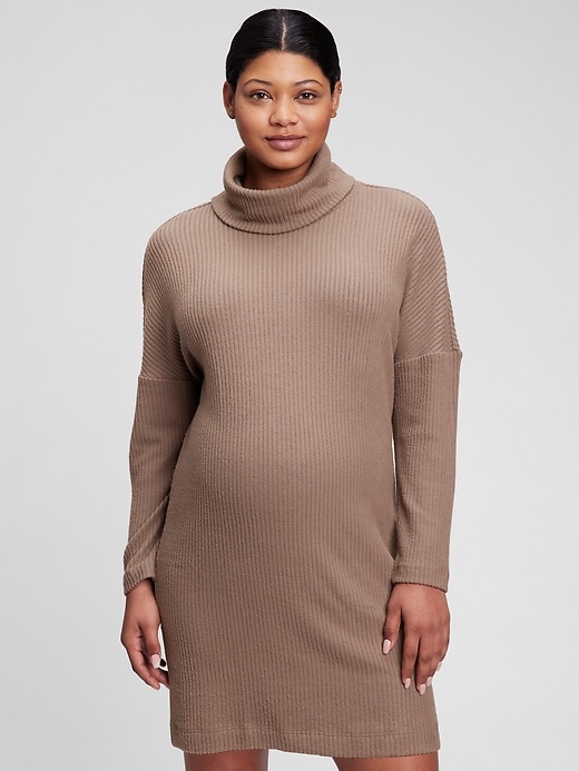 Image number 1 showing, Maternity Cozy Ribbed Dress