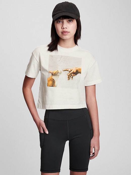 Image number 5 showing, Teen Graphic Boxy Crop T-Shirt