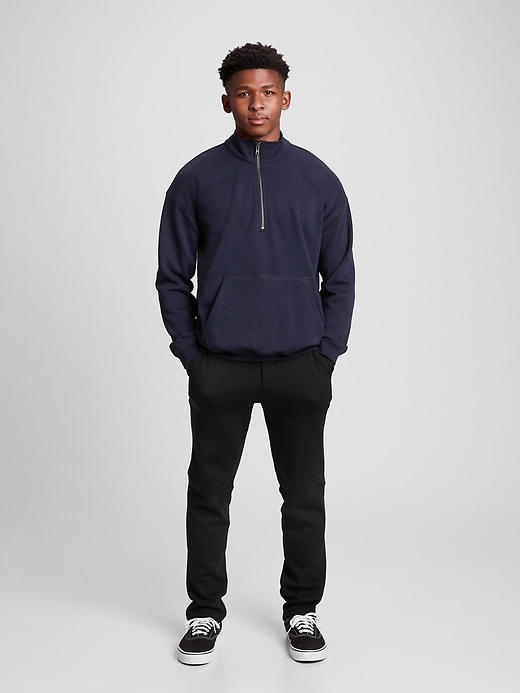 1 of 8 showing, with the color blue of product Teen Half-Zip Sweatshirt