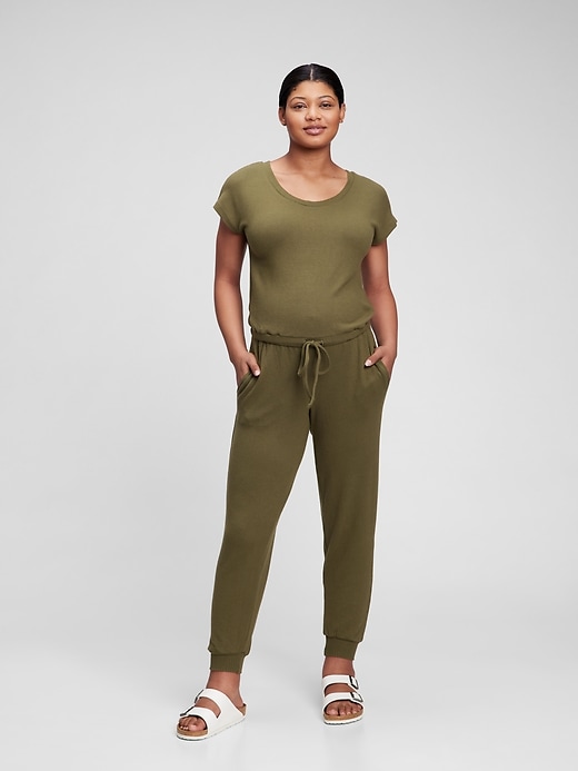 View large product image 1 of 1. Maternity Softspun Jumpsuit