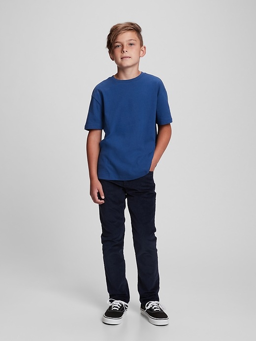 2 of 8 showing, with the color dark night of product Kids Slim Corduroy Pants