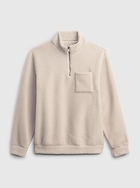 100% Recycled Polyester Sherpa Half-Zip Sweatshirt