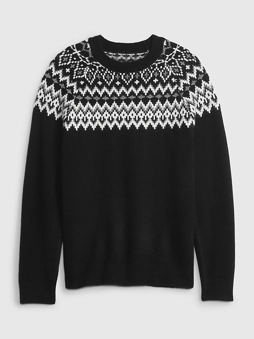 Image number 5 showing, Recycled Fair Isle Crewneck Sweater